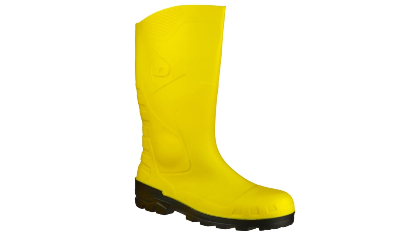 H142211 03 Dunlop H142211 Yellow Steel Toe Capped Unisex Safety Boots UK 3 EU 35 RS