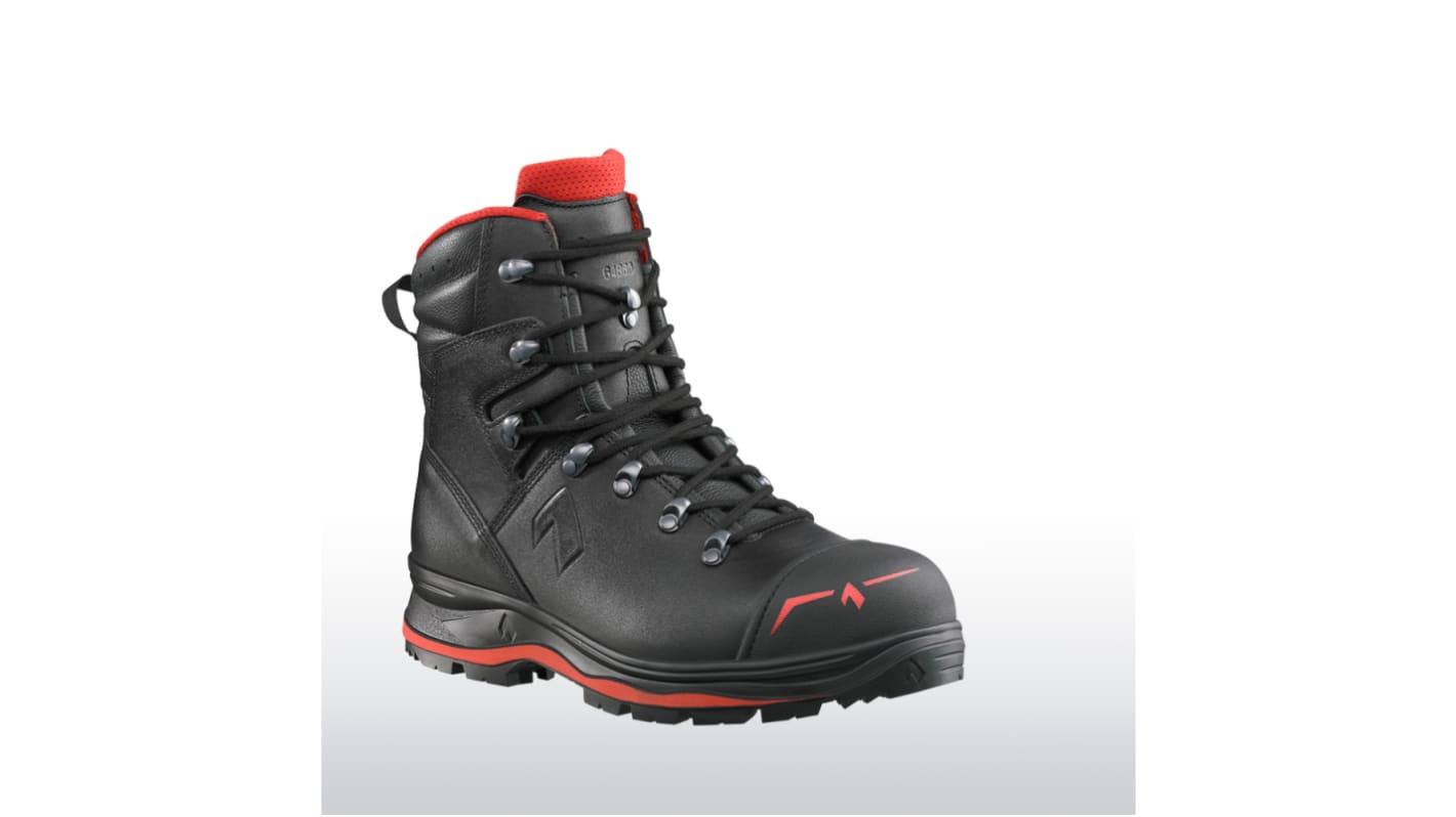 Haix 602017 Black/Red Steel Toe Capped Safety Boot, UK 13, EU 48