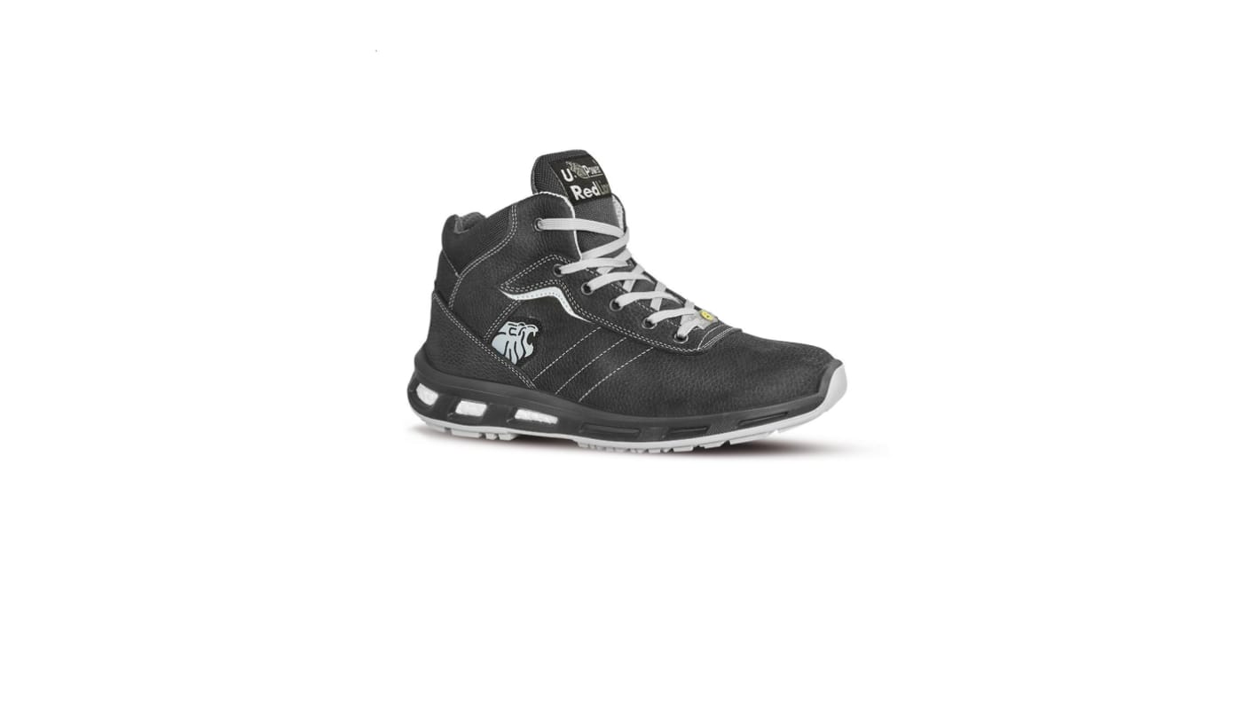 UPower Red Lion Black ESD Safe Aluminium Toe Capped Unisex Safety Boots, UK 12, EU 47