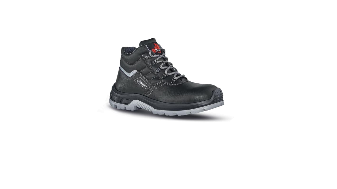 UPower SO10043 09 Men s Black Composite Toe Capped Safety Boots UK 9 EU 43
