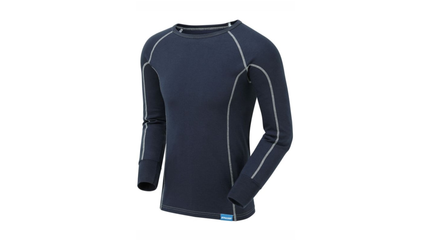 PULSAR Navy Polyester Thermal Shirt, 3XL