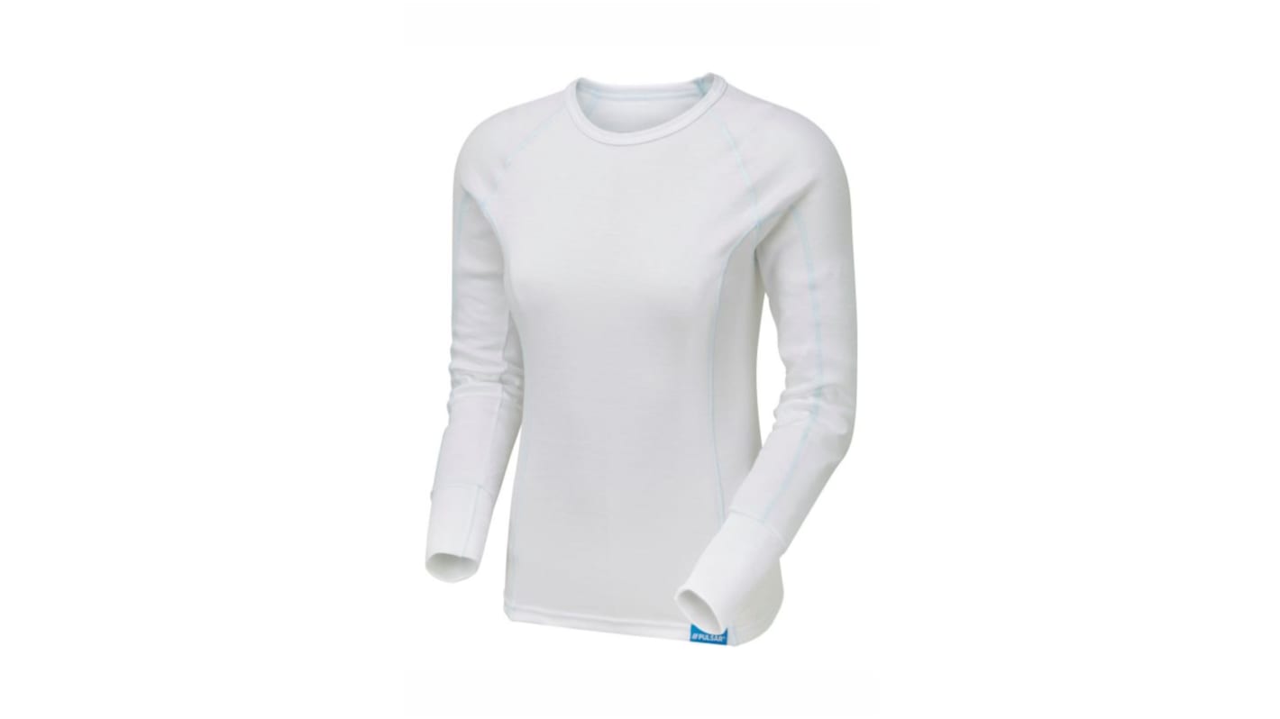 Praybourne White Polyester Thermal Shirt, S