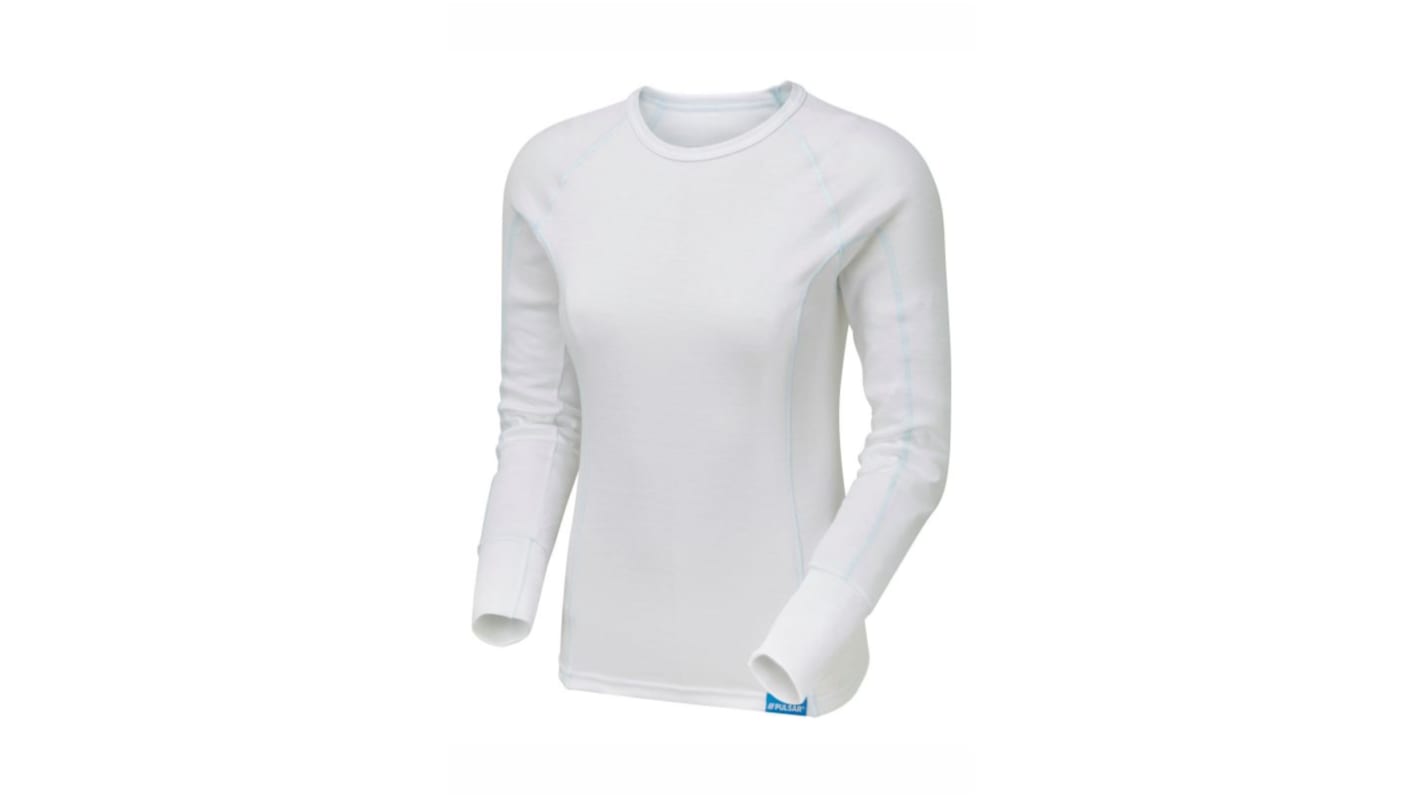 PULSAR White Polyester Thermal Shirt, M