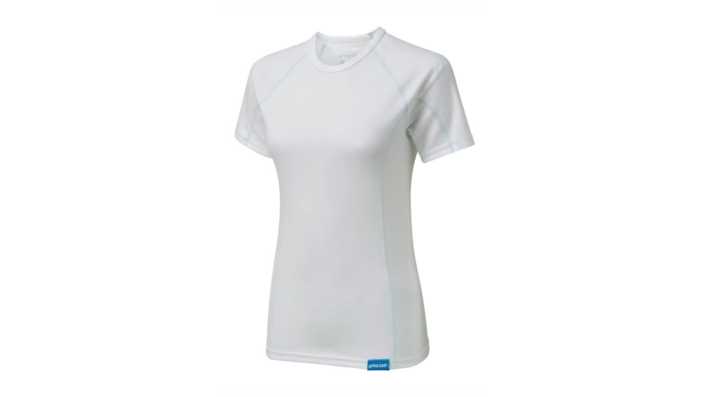 Praybourne White Polyester Thermal Shirt, M