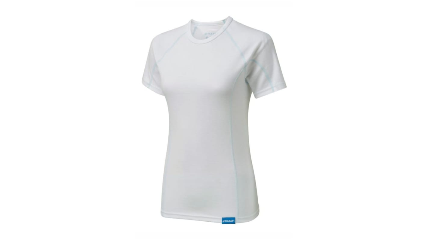 Praybourne Hvid Polyester Termo T-shirt, L