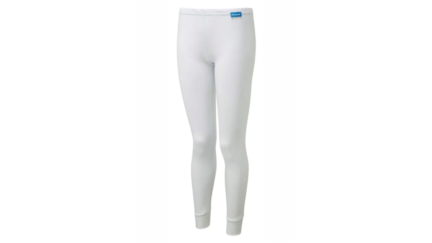 Praybourne White Polyester Thermal Long Johns, M