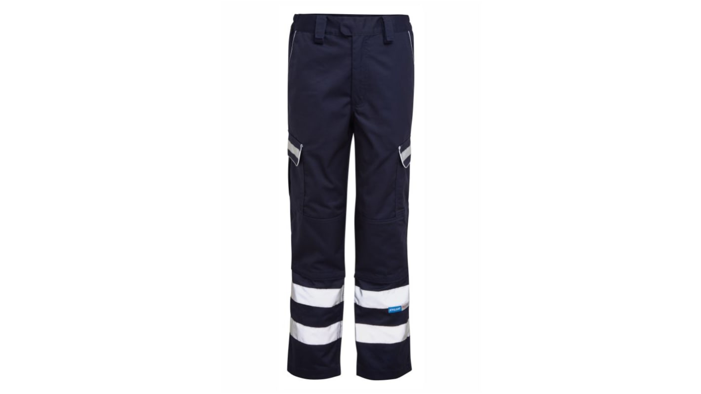 PULSAR P513 Navy Water Repellent Hi Vis Trousers 36in Leg Length 29in