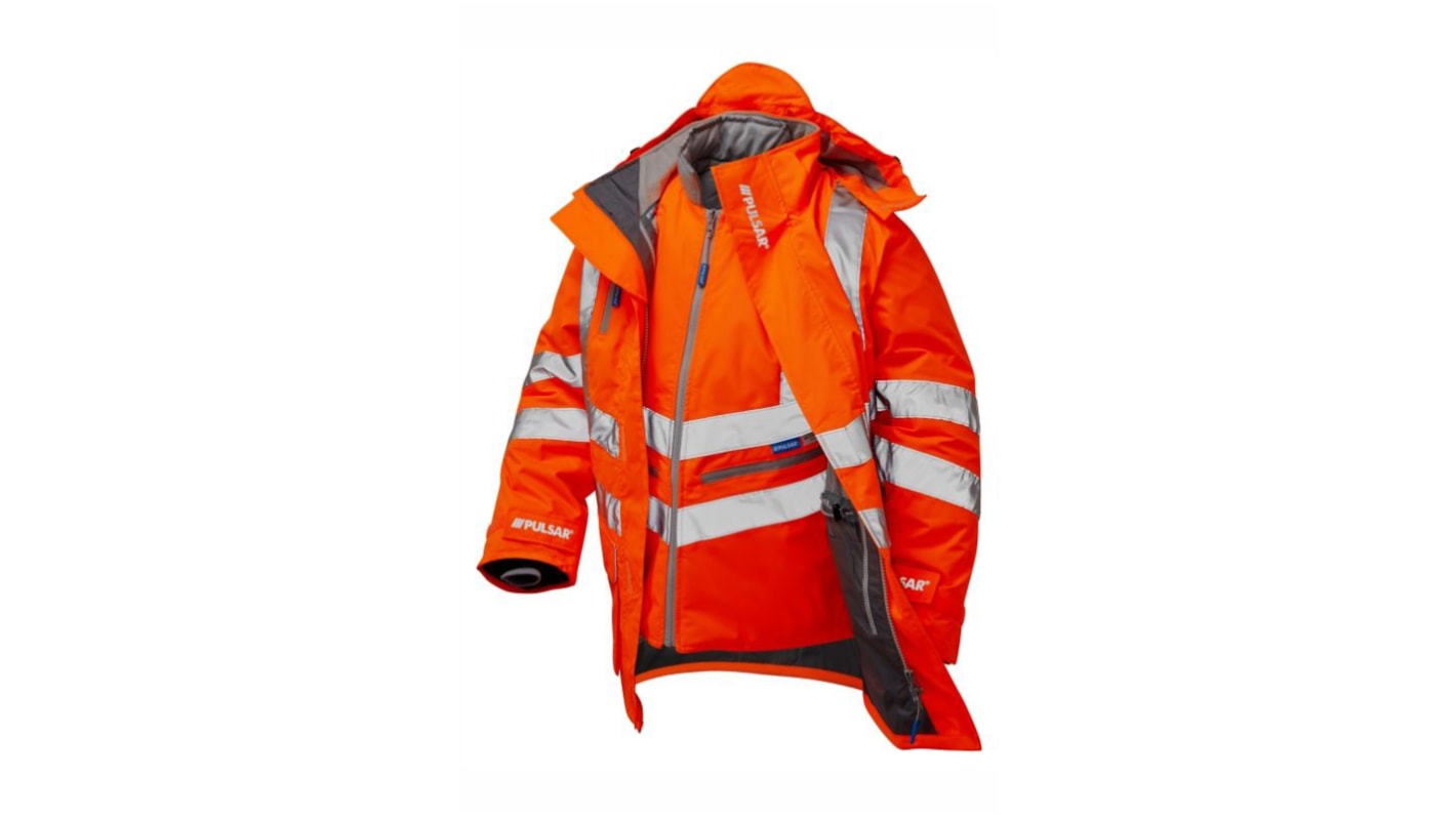 PULSAR PR497 Orange Hi Vis Jacket, XXL