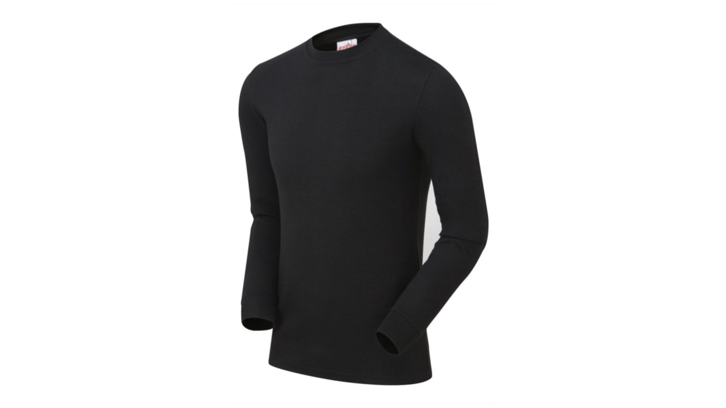 PULSAR Black Cotton, Modacrylic Thermal Shirt, L