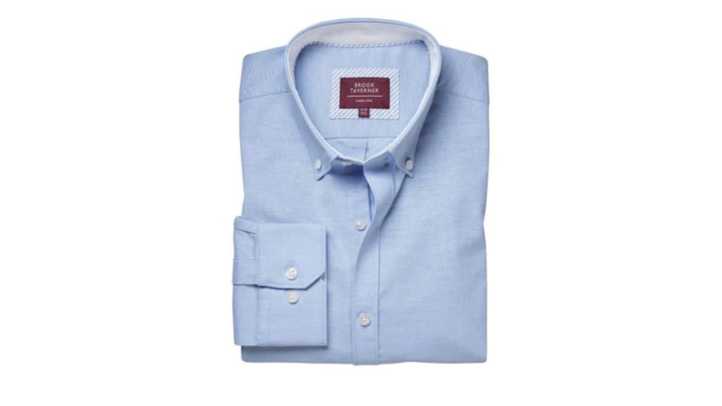 Brook Tavener 4052 Light Blue Cotton, Elastane Shirt