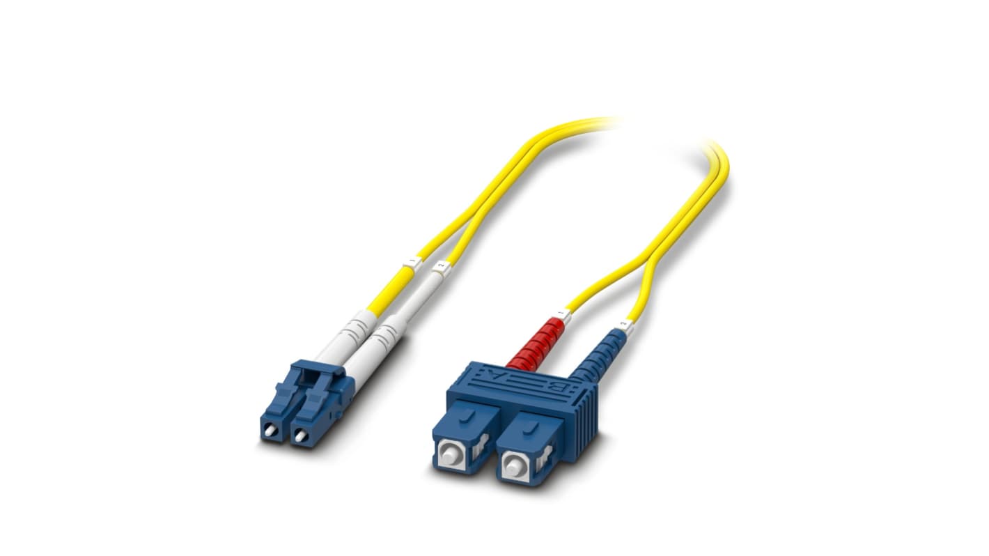 Câble fibre optique Phoenix Contact 2m Avec connecteur / SC, OS2 Mono-mode