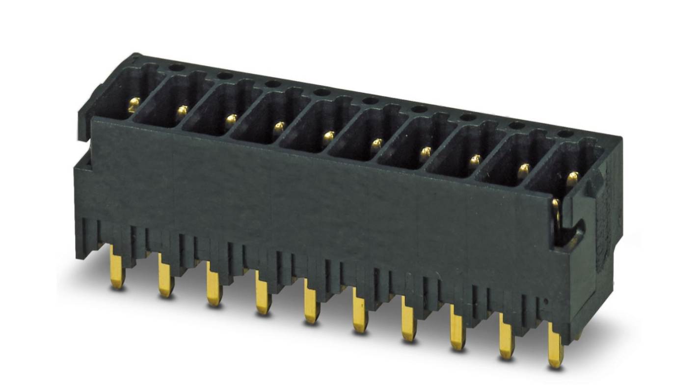 Phoenix Contact DMCV Series Straight PCB Header, 12 Contact(s), 2.54mm Pitch, 2 Row(s)