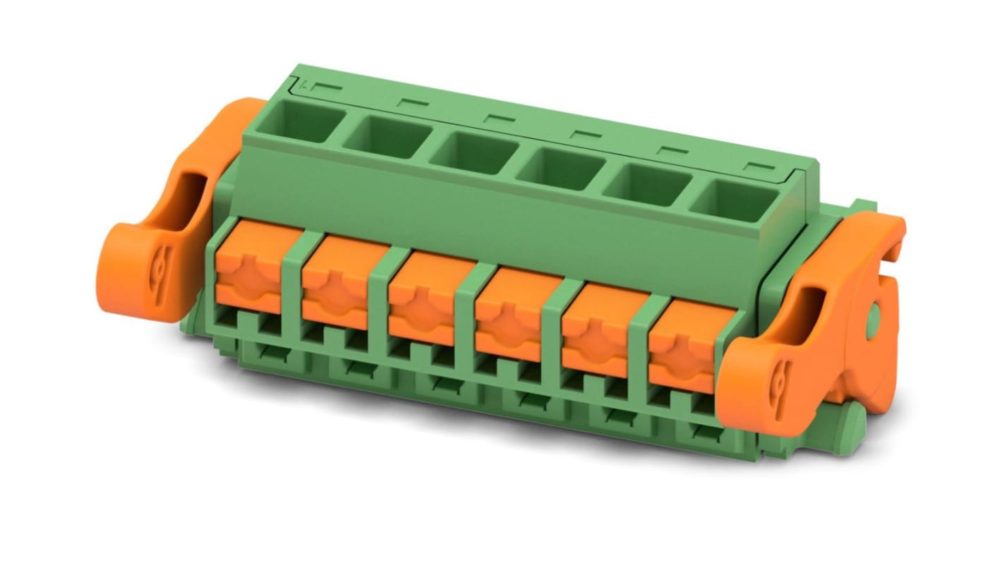 Phoenix Contact FKCOR Series Right Angle PCB Connector, 6 Contact(s), 5.08mm Pitch, 1 Row(s)