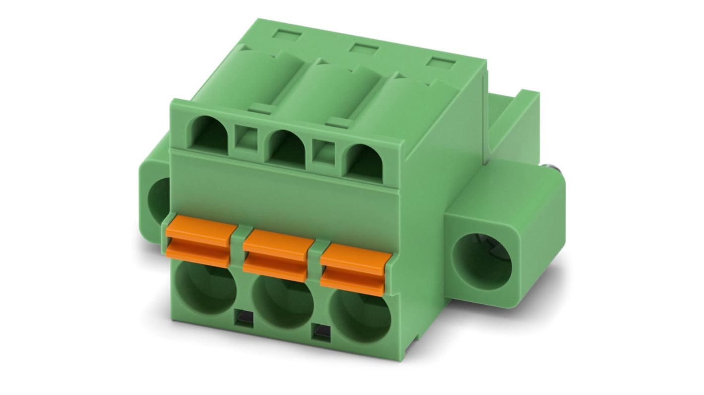 Phoenix Contact FKC Series Straight PCB Connector, 3 Contact(s), 5mm Pitch, 1 Row(s)