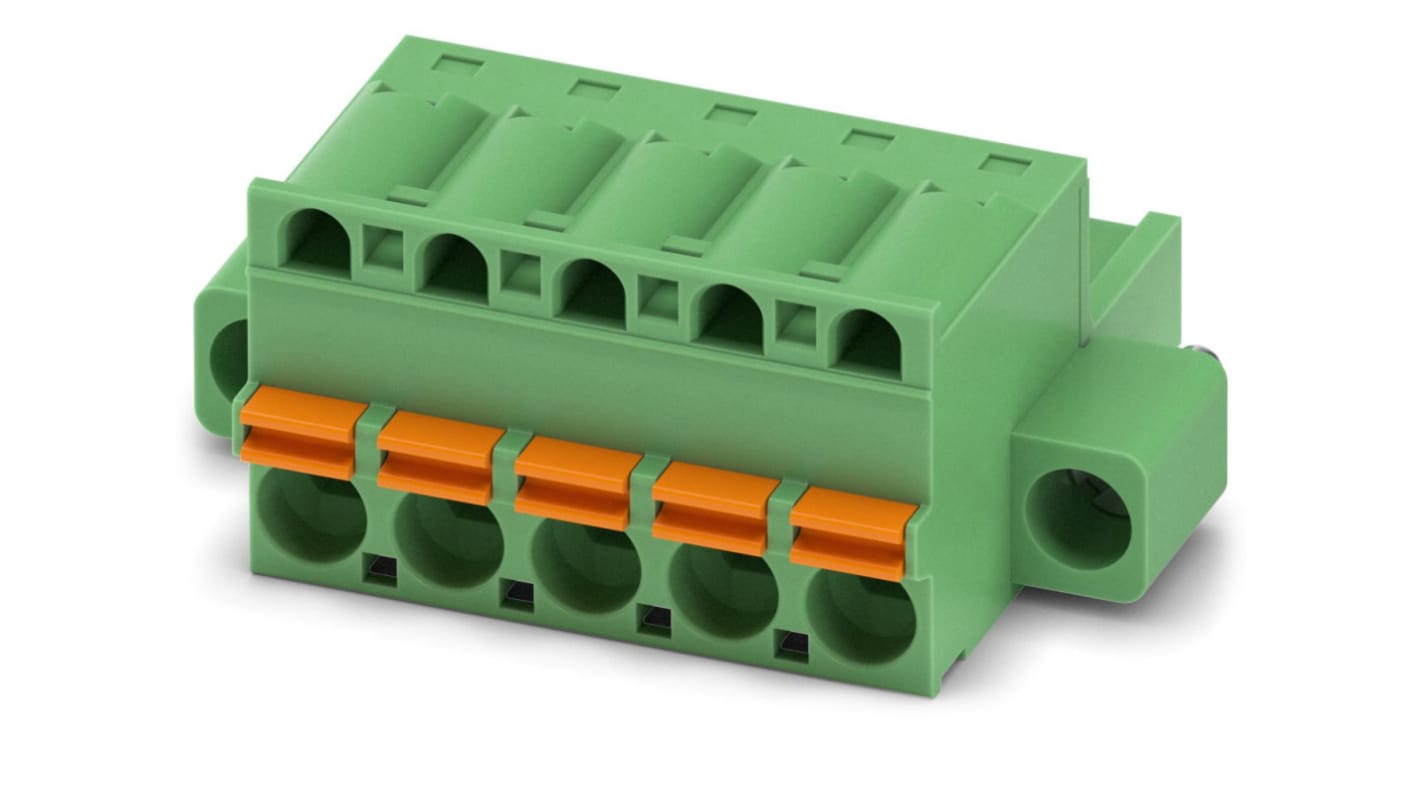 Phoenix Contact FKC Series Straight PCB Connector, 5 Contact(s), 5mm Pitch, 1 Row(s)