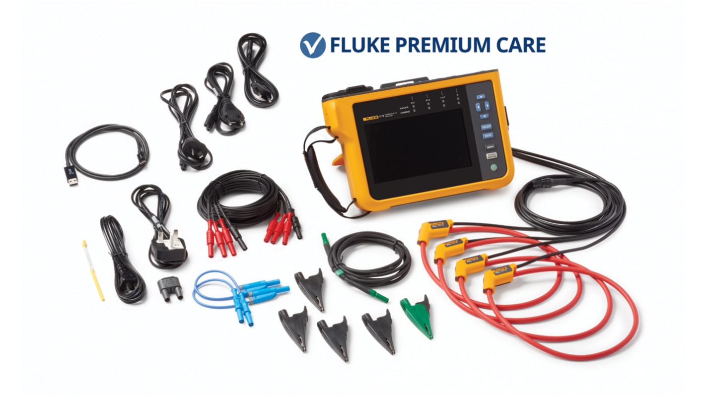 Fluke 三相电能质量分析仪, 最大1000V 直流, 最大6000A, 最大69Hz, USB接口, 电池供电, 1777