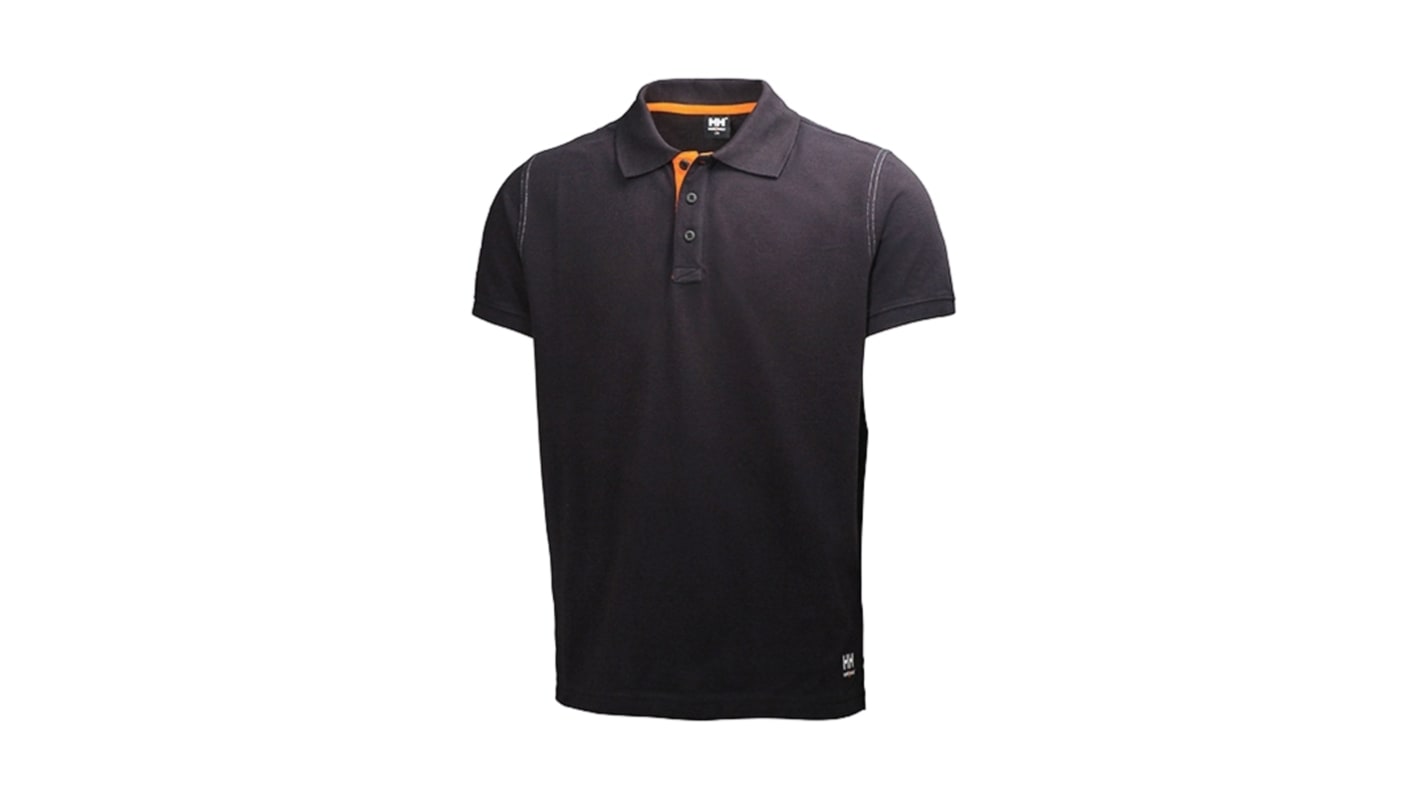 Helly Hansen Oxford Black 100% Cotton Polo Shirt