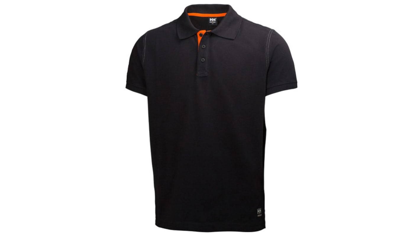 Helly Hansen 79025 Polohemd, 100 % Baumwolle Schwarz