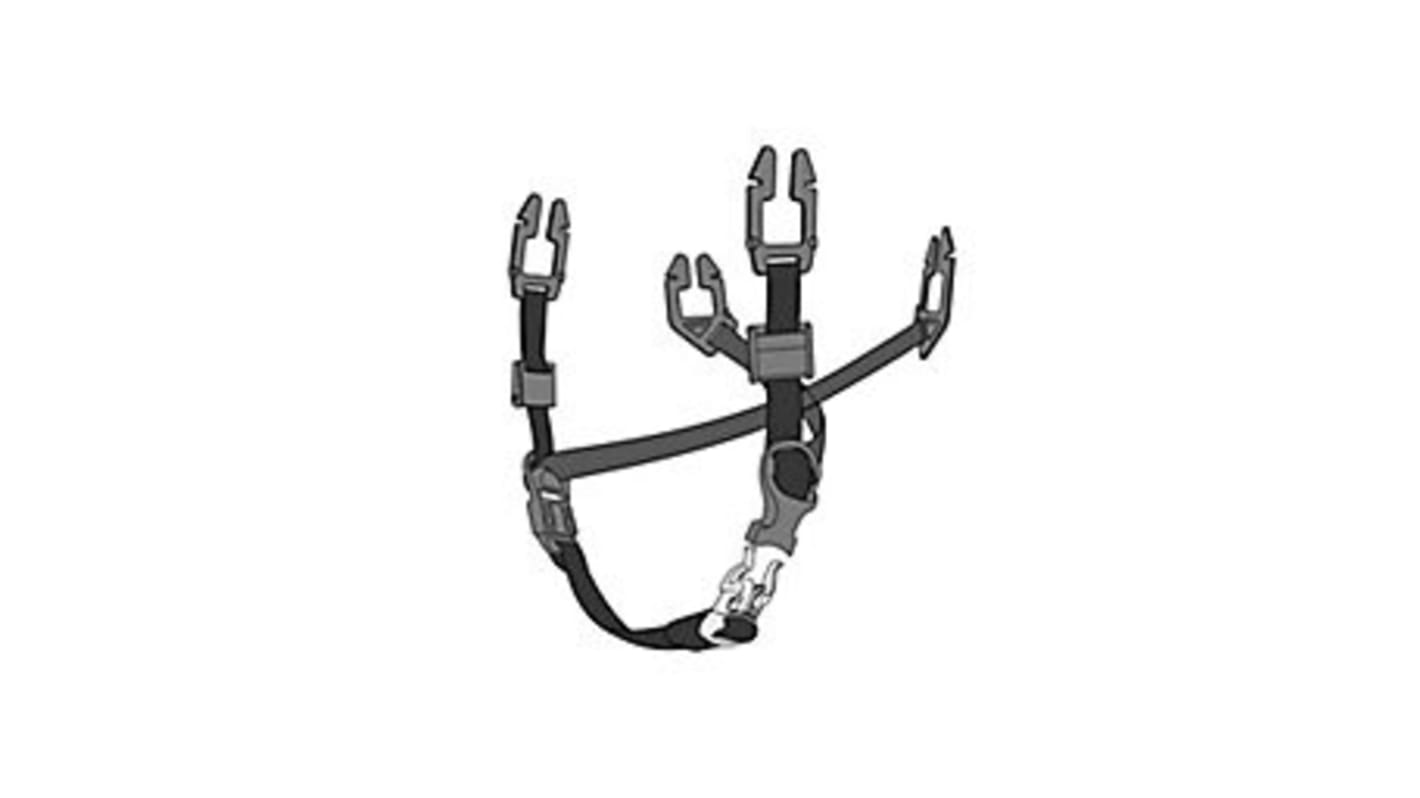GA90047 MSA Safety Polyester Webbing Black Grey Hard Hat Chin StrapAll V Gard ThermalGard Family Helmets Except V Gard RS