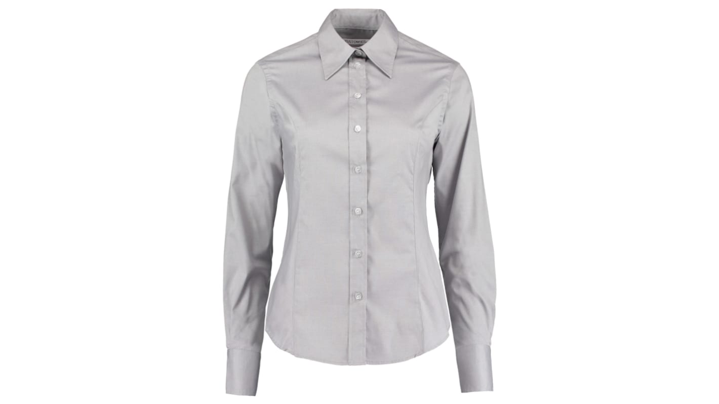 Blouse Oxford Long Sleeve Silver Grey Si
