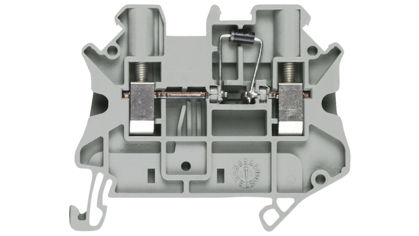 Siemens 8WH1000-6KG00 8WH Series Grey, 4mm², 1-Level, Screw Termination, CSA