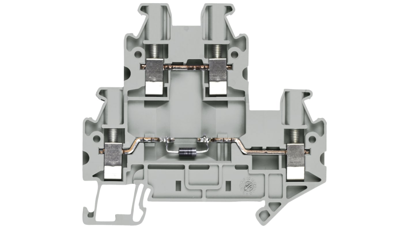Siemens 8WH1020-5DF00 8WH Series Grey, 2.5mm², 2-Level, Screw Termination, CSA