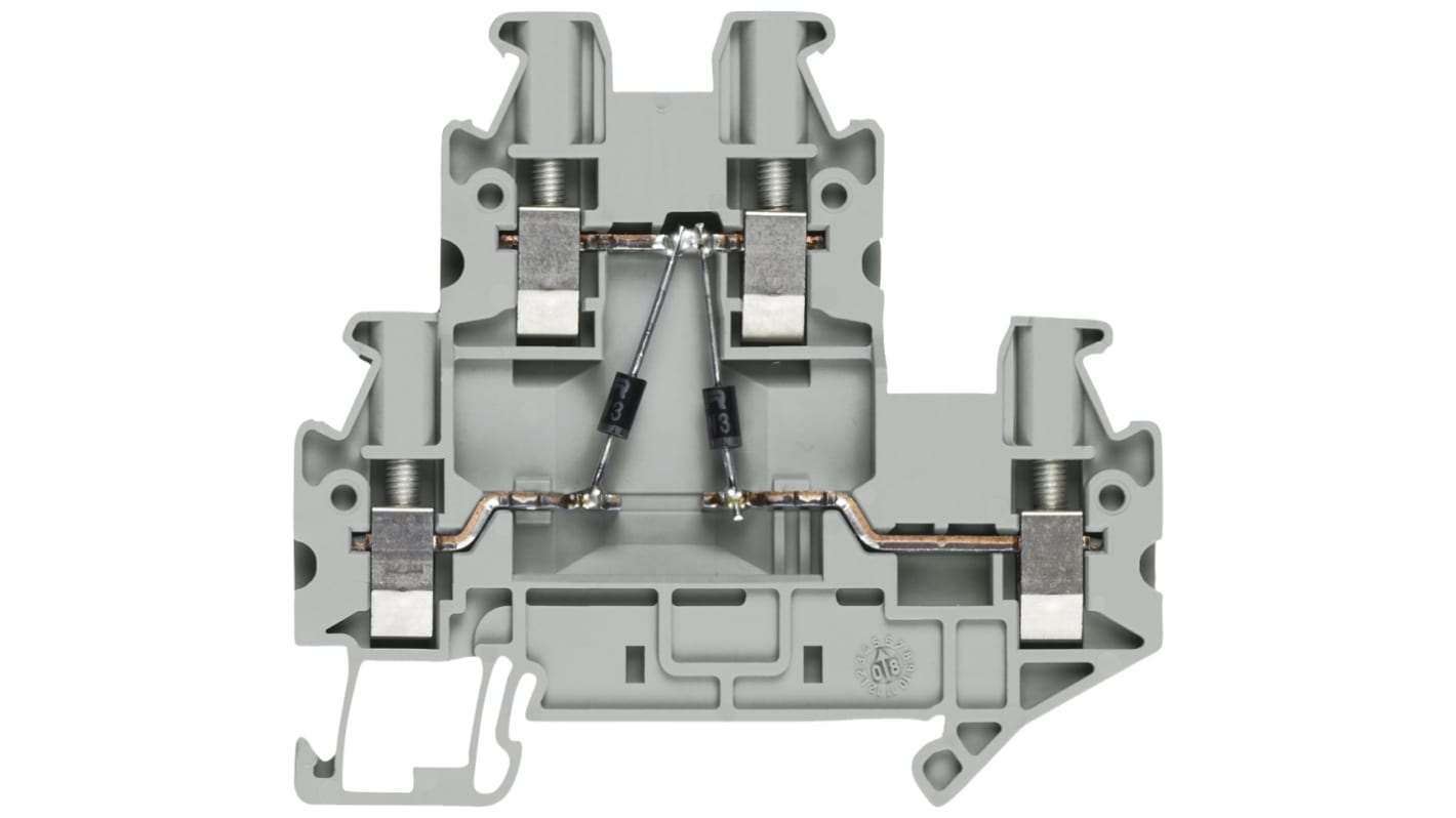 Siemens 8WH1020-5HF00 8WH Series Grey, 2.5mm², 2-Level, Screw Termination, CSA