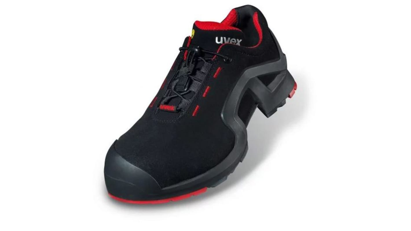 Uvex Uvex 1 Unisex Black, Red Composite Toe Capped Safety Trainers, UK 8, EU 42