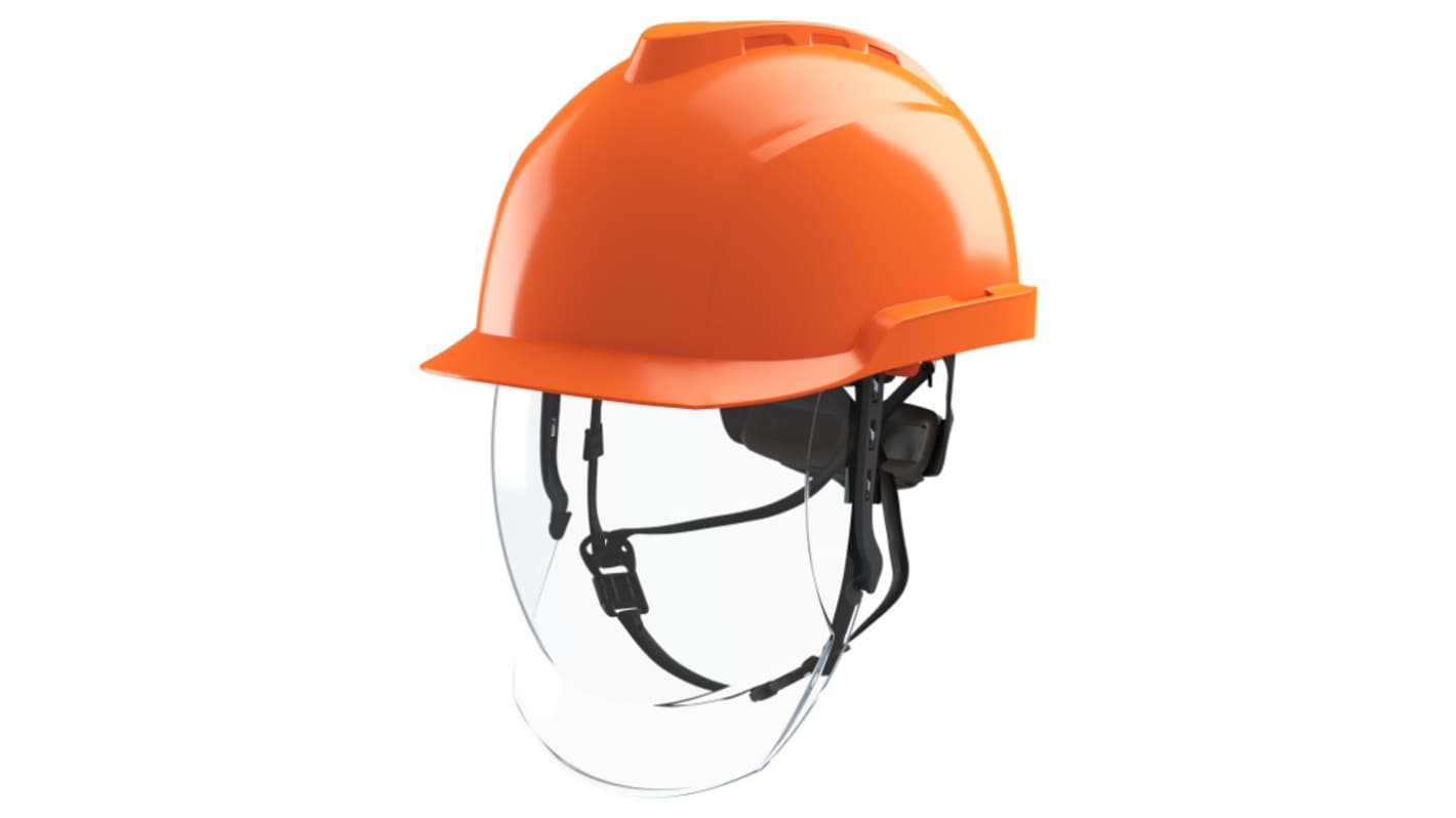 MSA Safety Orange Safety Helmet with Chin Strap