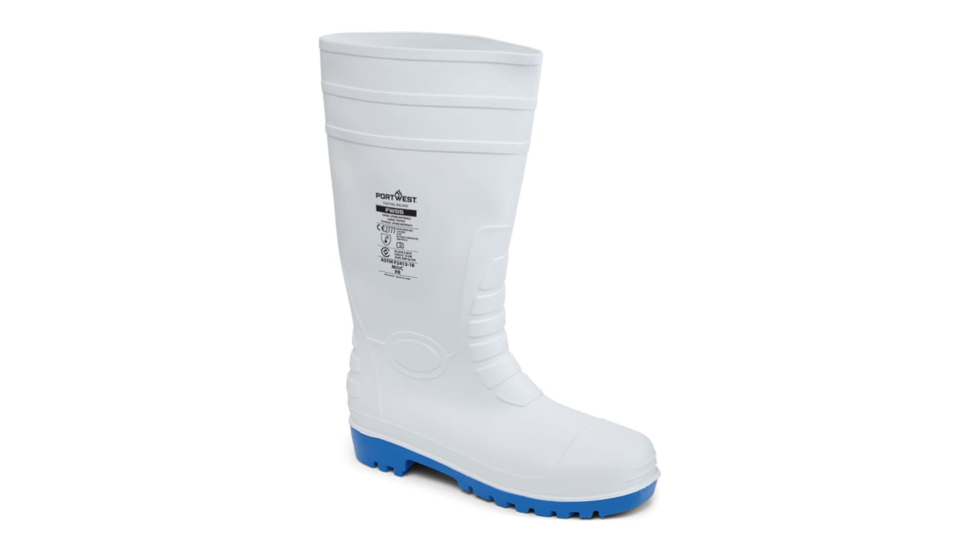 Portwest FW95W Blue, White Steel Toe Capped Unisex Safety Boot, UK 12, EU 47