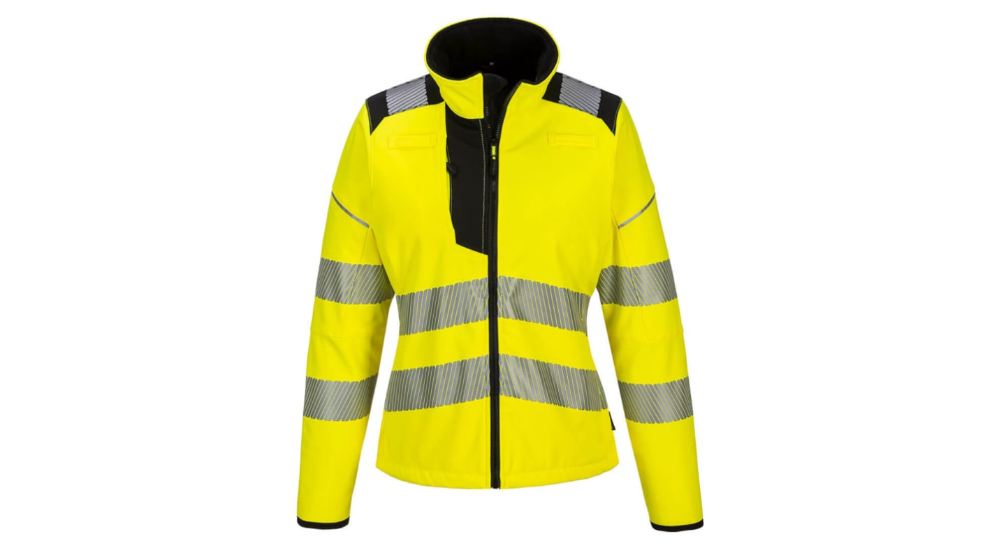 Portwest Unisex Warnschutzjacke Schwarz, Gelb, Größe XS