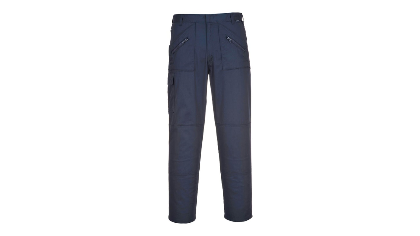Trousers Action Navy Polycotton - 34in W