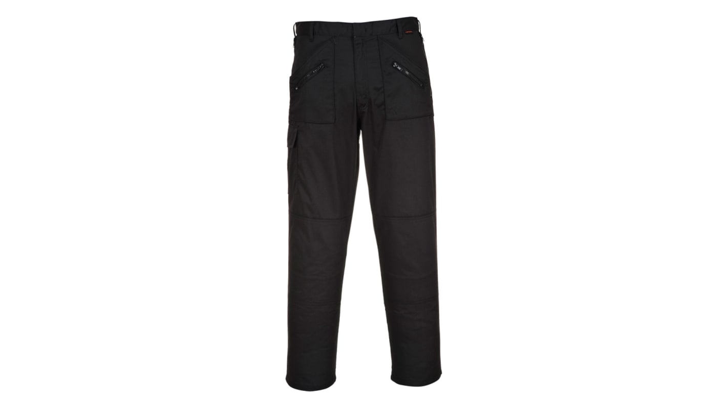 Portwest S887 Unisex Hose , 35 % Baumwolle, 65 % Polyester Schwarz/Grün/Weiß/Gelb, Größe 80cm / 32Zoll x 31Zoll