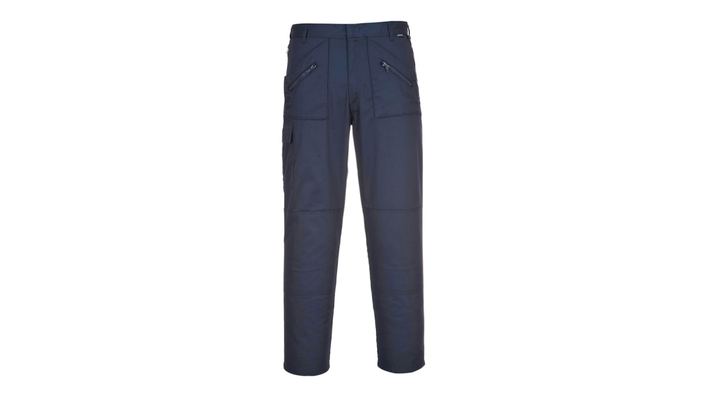 Pantaloni S887 Action Blu Navy 35% cotone, 65% poliestere, lunghezza 31poll Confortevole, Morbido 38poll 96cm