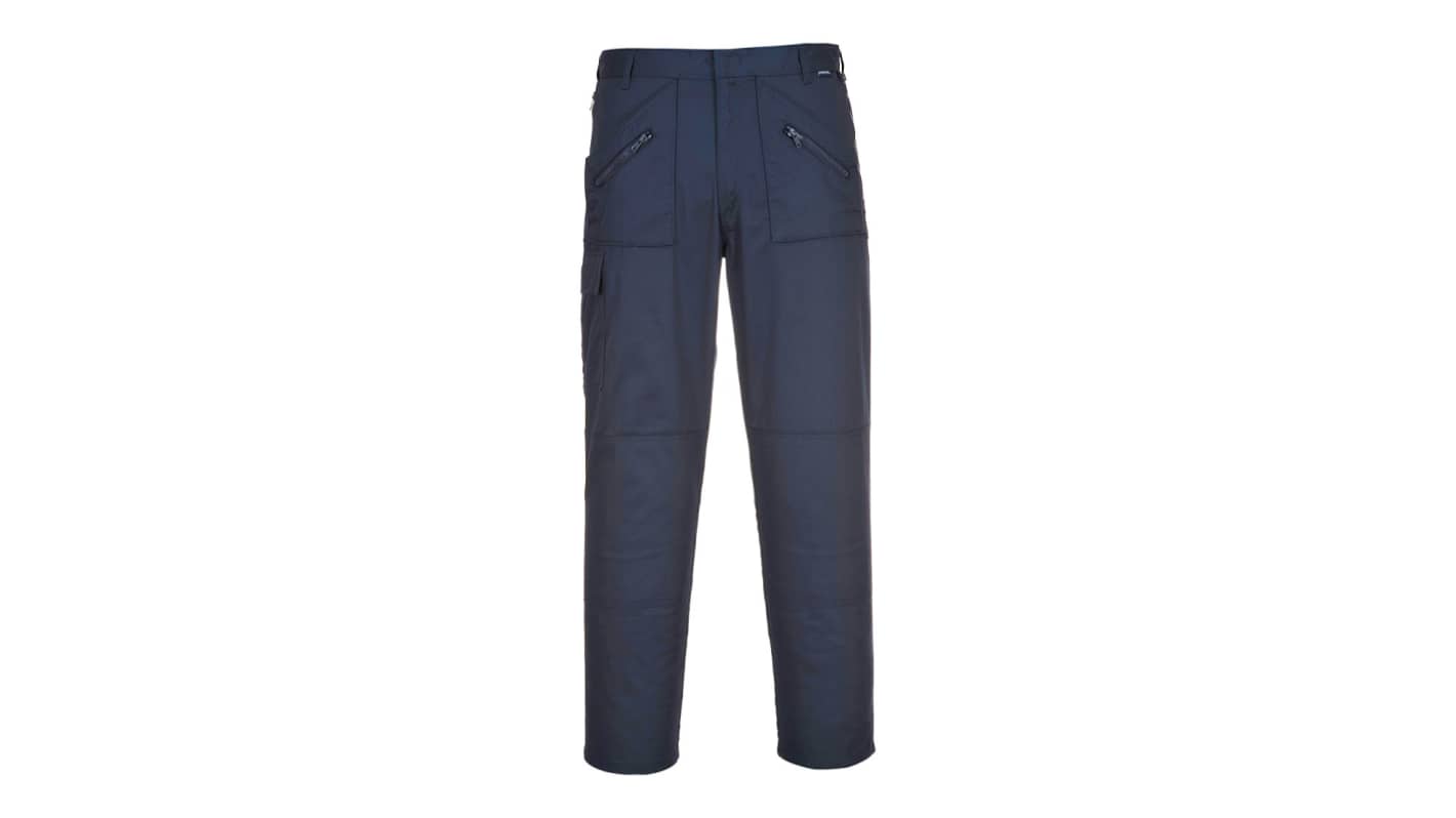 Portwest S887 Action Unisex Hose , 35 % Baumwolle, 65 % Polyester Marineblau Praktisch, Weich, Größe 108cm / 42Zoll x