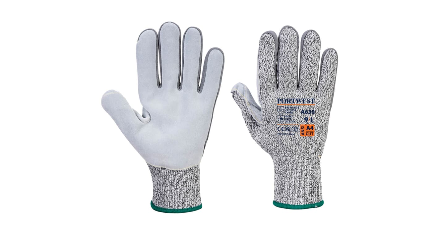 Portwest Arbeitshandschuhe Größe 7 Schneidfest Glasfaser, HPPE Grau 1Paar