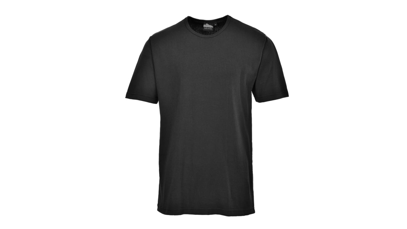 Portwest T-Shirt T-Shirt, Baumwolle, Polyester Schwarz/Grün/Weiß/Gelb