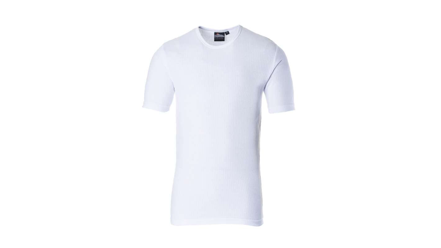 Portwest White Cotton, Polyester Short Sleeve T-Shirt, UK- XXL, EUR- XXL