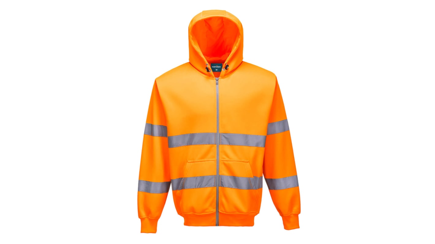 Portwest Yellow Unisex Hi Vis Hoodie, XL