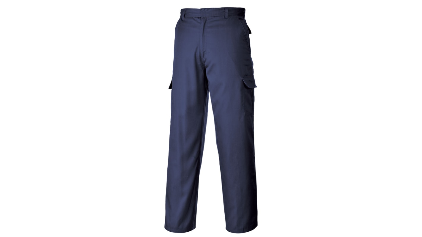 Portwest C701 Unisex Hose , 35 % Baumwolle, 65 % Polyester Marineblau, Größe 100cm / 40Zoll x 33Zoll