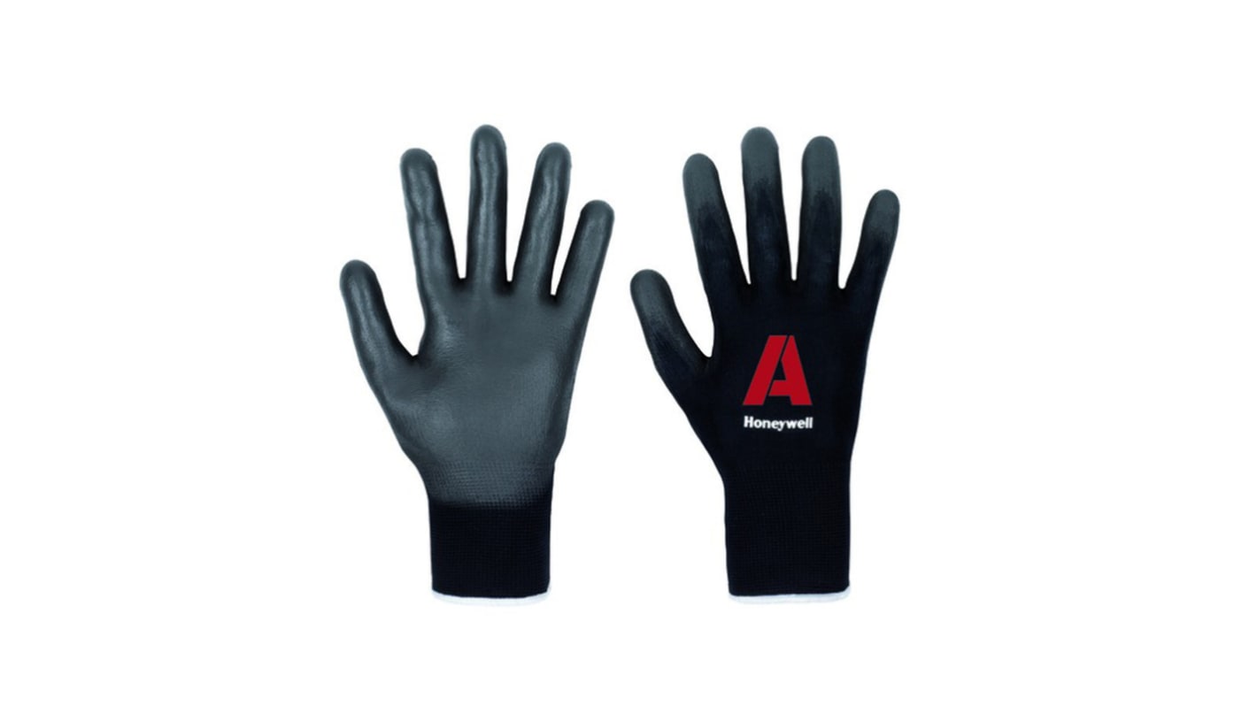 Honeywell Vertigo Black Polyamide Abrasion Resistant Work Gloves, Size 6, Polyurethane Coating