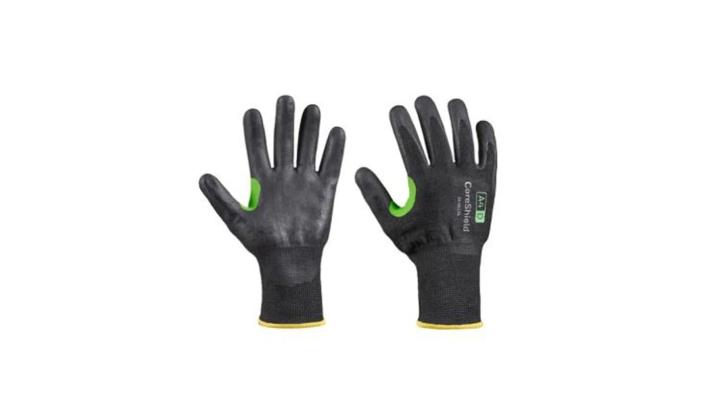 Honeywell CORESHIELD Black HPPE Cut Resistant Work Gloves, Size 7, Nitrile Foam Coating