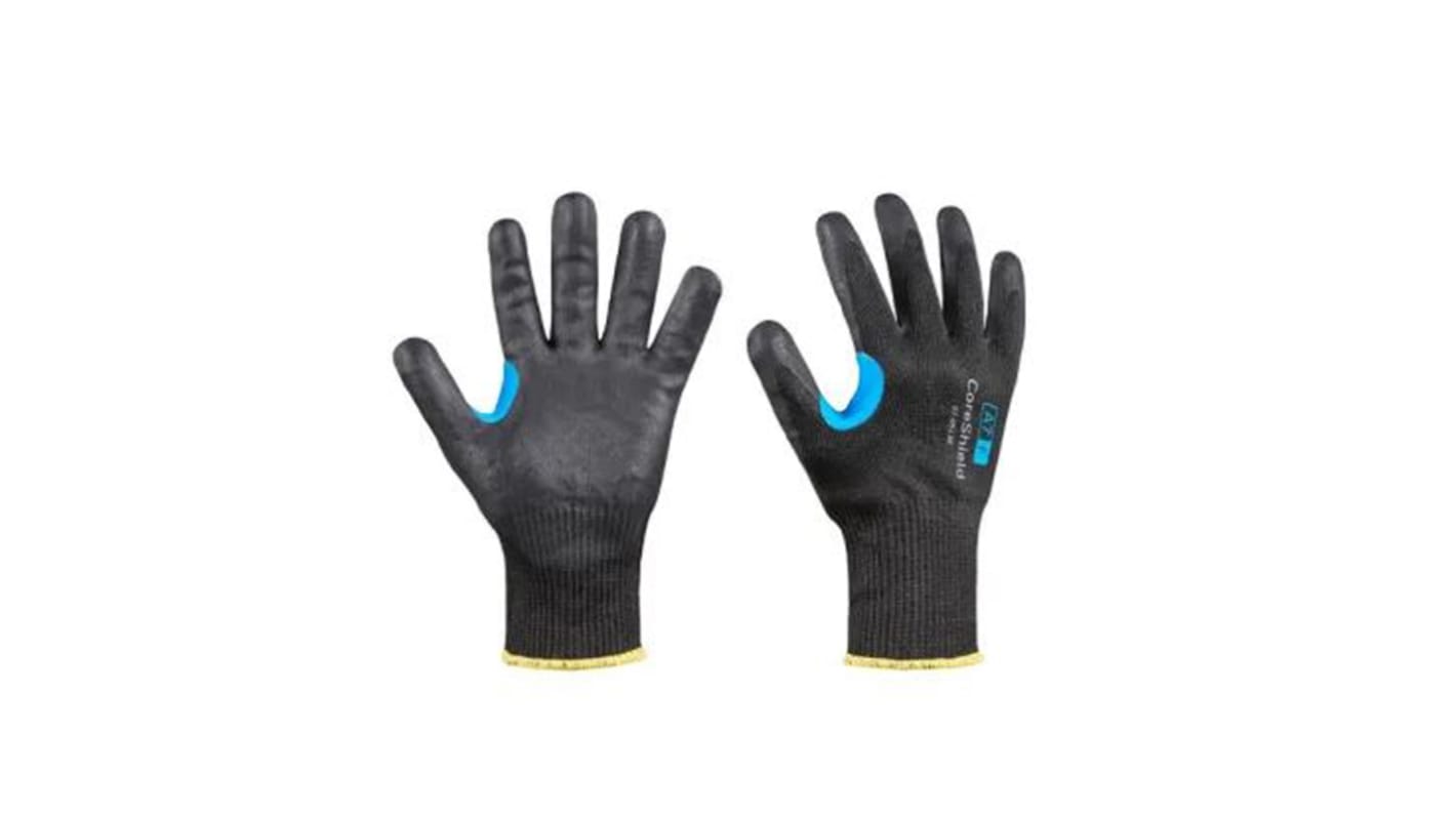 Honeywell CORESHIELD Black HPPE Cut Resistant Work Gloves, Size 9, Nitrile Foam Coating