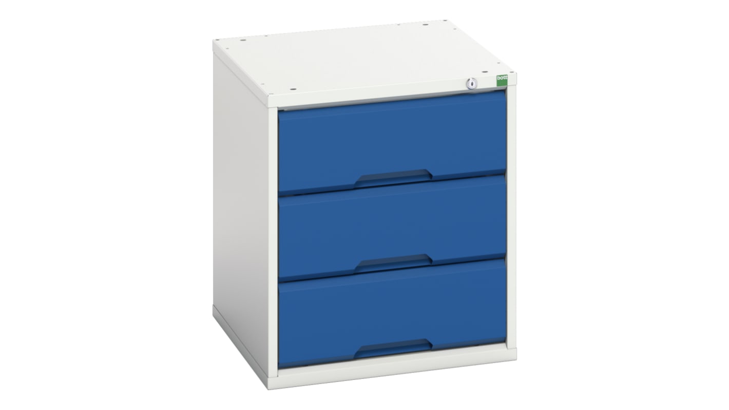 Bott 3 Cabinet, Steel, 600mm x 525mm x 550mm, Blue, Light Grey