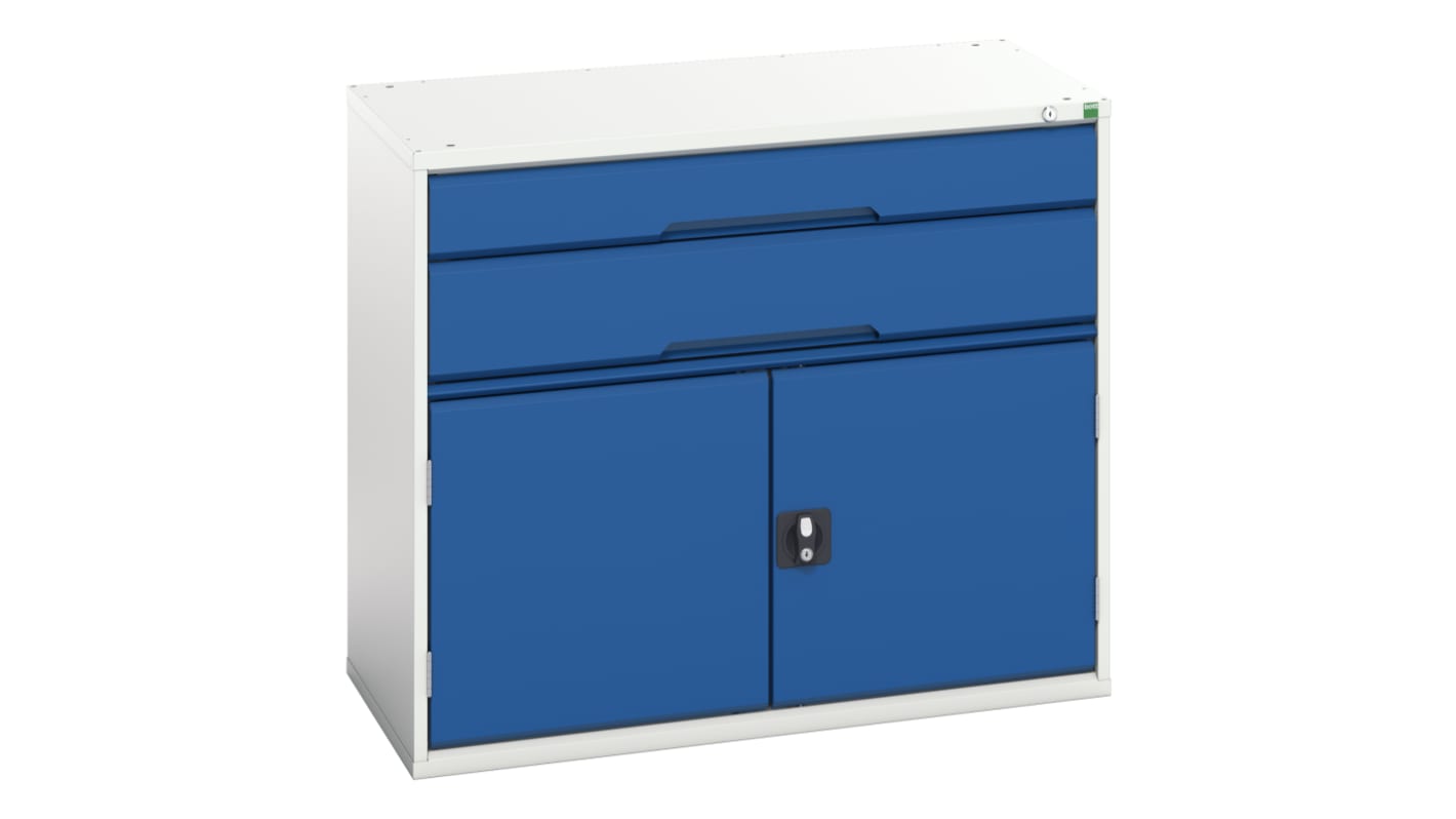 Bott 2 Door, 2 Drawer Sheet Steel Floor Standing Cabinet, 1050 x 550 x 900mm