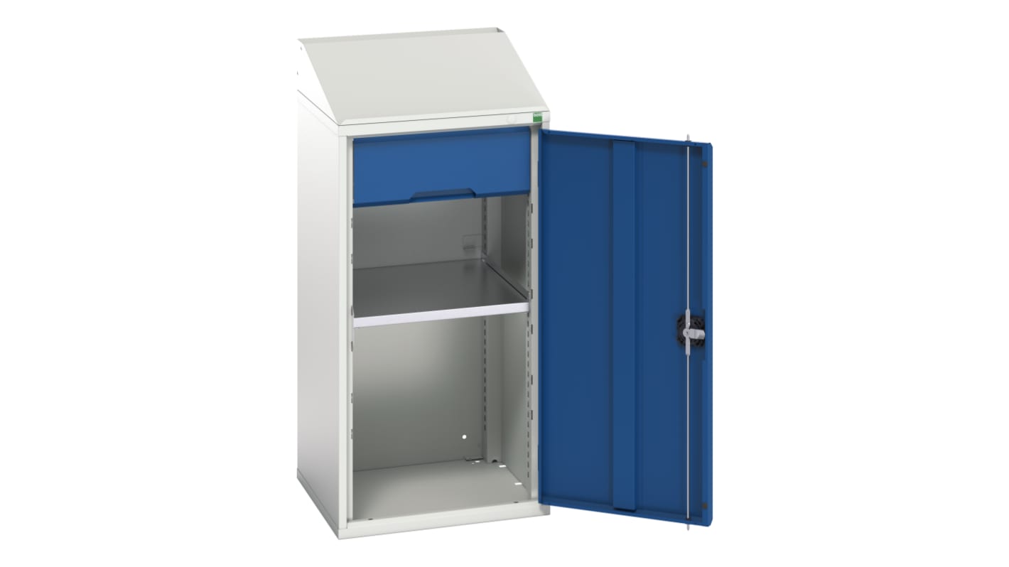 Armadietto da pavimento a 1 anta Bott in Lamiera di acciaio, 525 x 550 x 1130mm, 1 ripiano, 1 cassetto, Bloccabile