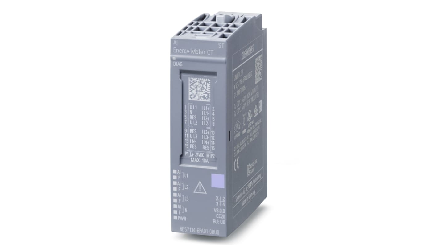 Siemens SIMATIC Analogt indgangsmodul til brug med 1 A/5 A strømtransformer Indgangtype: Analog