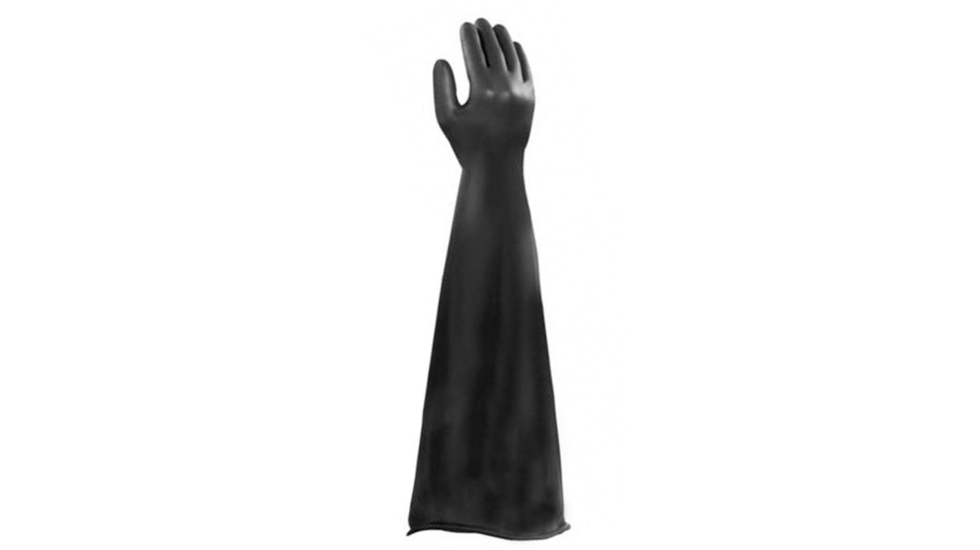 Ansell AlphaTec Black Neoprene Chemical Resistant Gloves, Size 10, Neoprene Coating