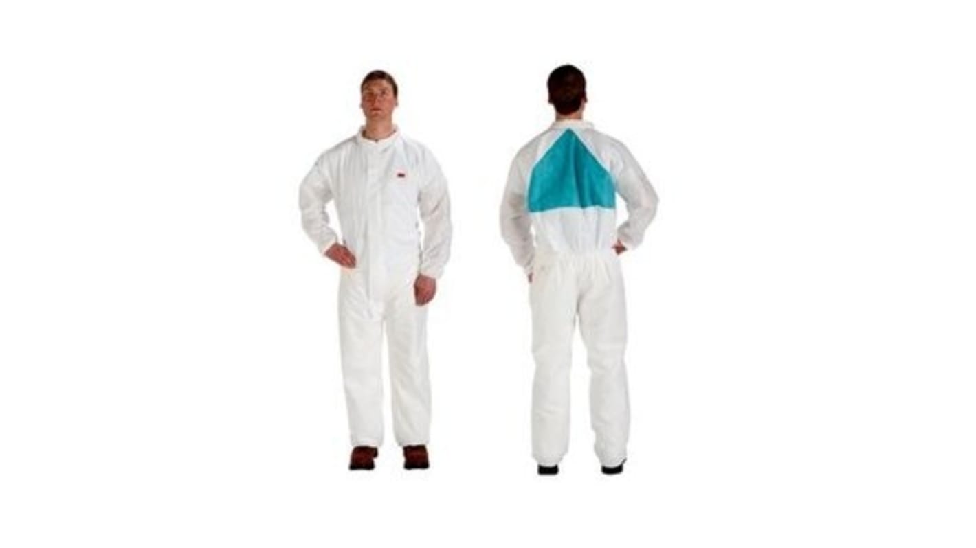 Coverall Disposable White Green Type 5 &