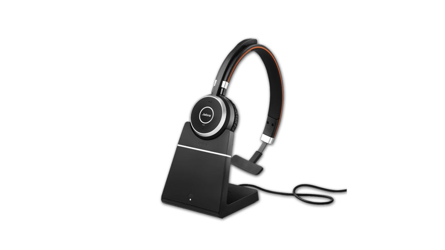 Jabra Evolve 65 SE + Link 380a Black, Grey Wireless USB A On Ear Headset